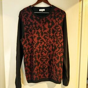 Men's Red and Black Sweater